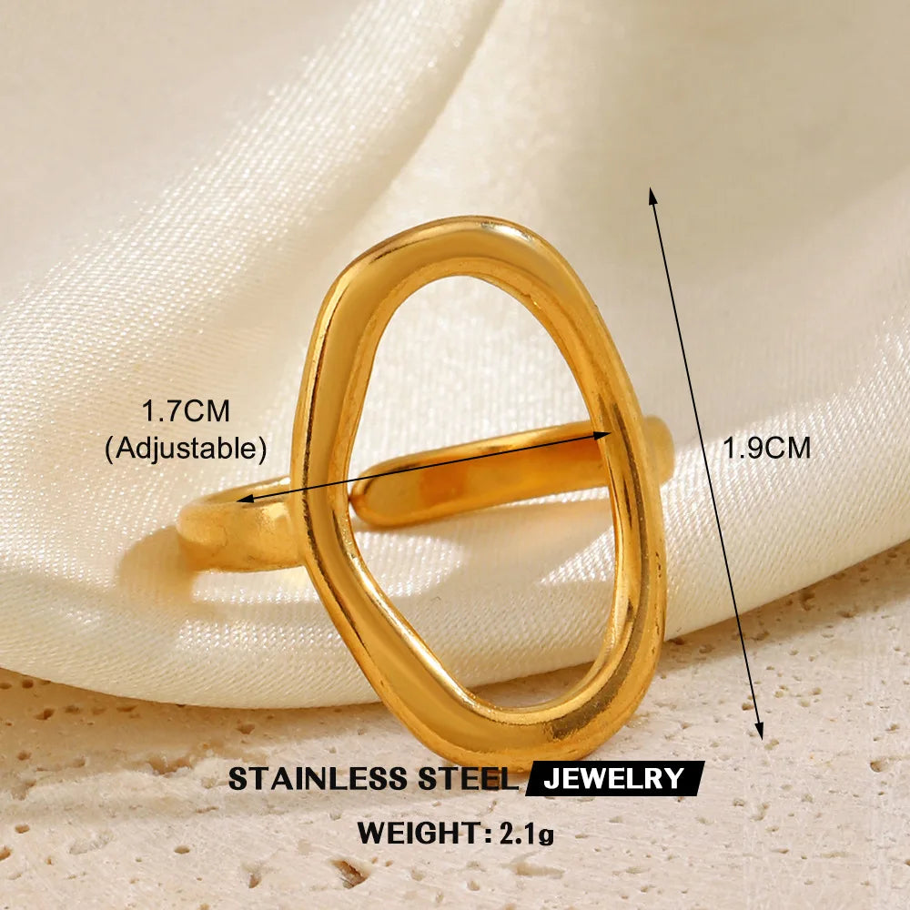 Bague coeur en acier inoxydable pour femme