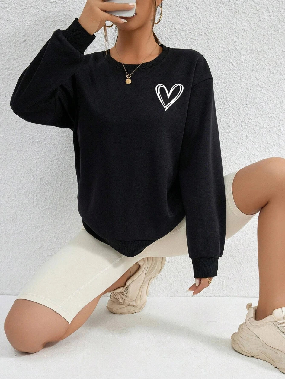 Sweat à capuche ras du cou pour femme