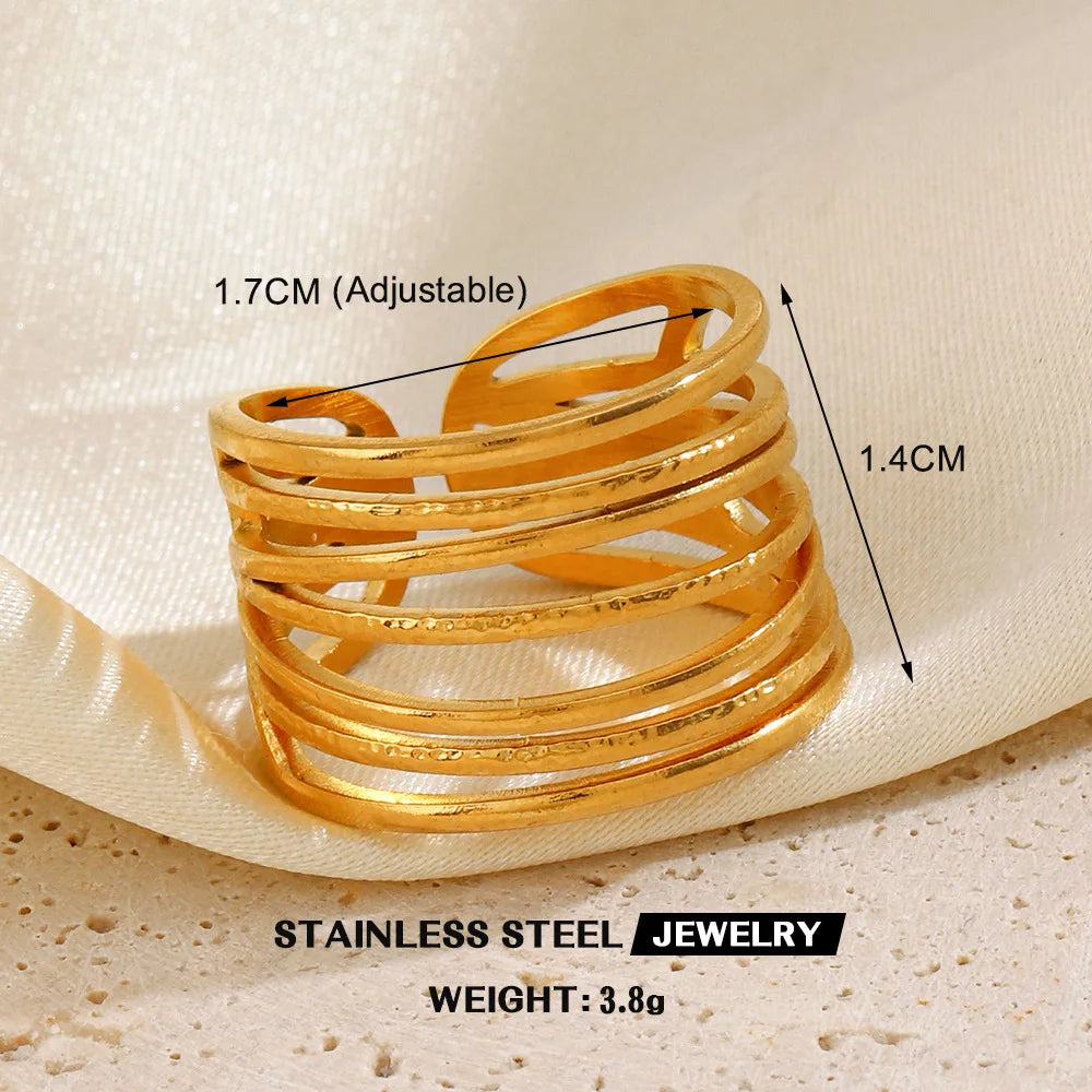 Bague coeur en acier inoxydable pour femme